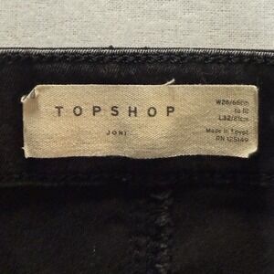 Topshop ‎ Women's Jeans Joni Black Ripped Knee Skinny Jeans Size 26